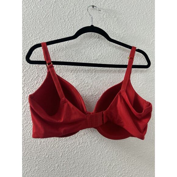 JoySpun Smoothing TShirt Bra Womens Sz 40D Red Lightly Lined Underwire Racerback - Picture 5 of 8